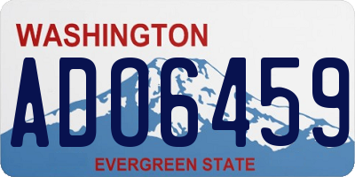 WA license plate ADO6459