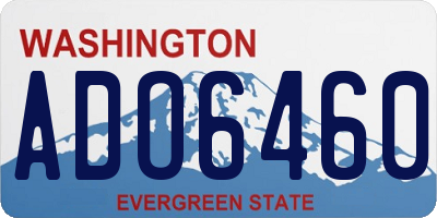 WA license plate ADO6460