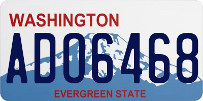 WA license plate ADO6468