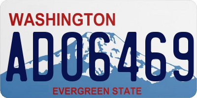 WA license plate ADO6469