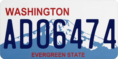 WA license plate ADO6474