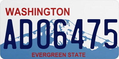 WA license plate ADO6475