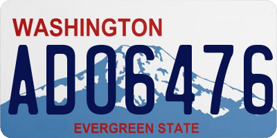 WA license plate ADO6476