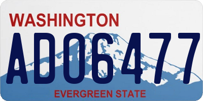 WA license plate ADO6477