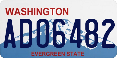 WA license plate ADO6482
