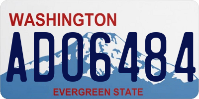 WA license plate ADO6484