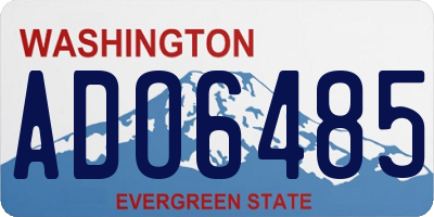 WA license plate ADO6485