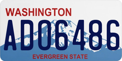 WA license plate ADO6486