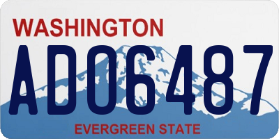 WA license plate ADO6487