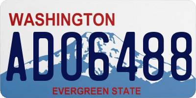 WA license plate ADO6488