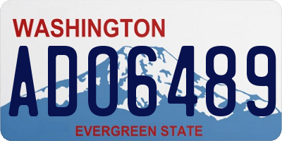 WA license plate ADO6489