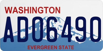 WA license plate ADO6490