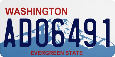 WA license plate ADO6491