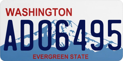 WA license plate ADO6495
