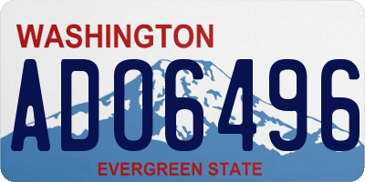 WA license plate ADO6496