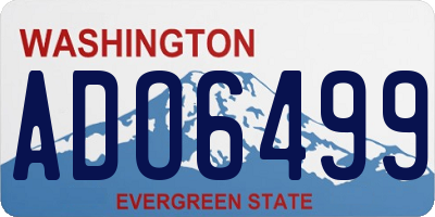 WA license plate ADO6499