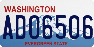WA license plate ADO6506