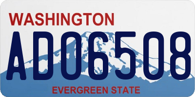 WA license plate ADO6508