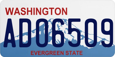 WA license plate ADO6509