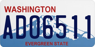 WA license plate ADO6511