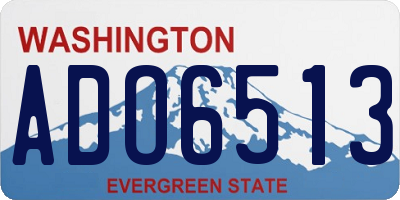 WA license plate ADO6513