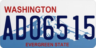 WA license plate ADO6515