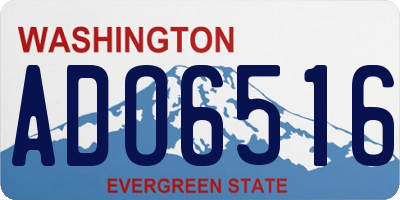WA license plate ADO6516