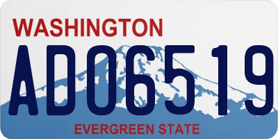 WA license plate ADO6519