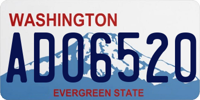 WA license plate ADO6520