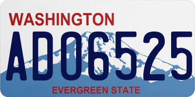 WA license plate ADO6525