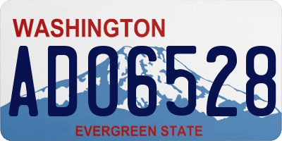 WA license plate ADO6528