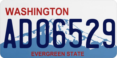 WA license plate ADO6529