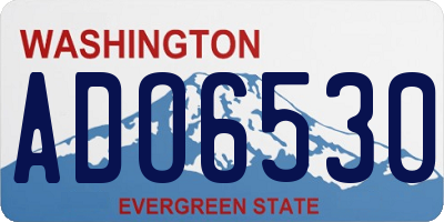 WA license plate ADO6530