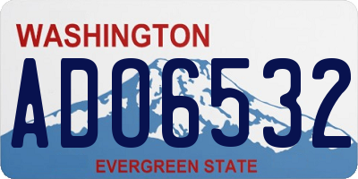 WA license plate ADO6532