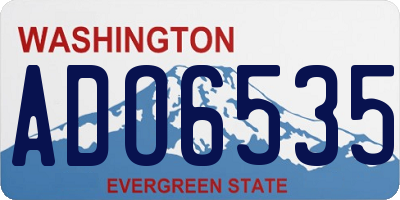 WA license plate ADO6535