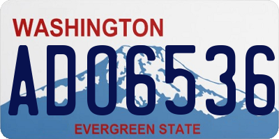 WA license plate ADO6536