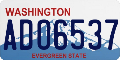 WA license plate ADO6537