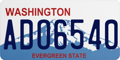 WA license plate ADO6540