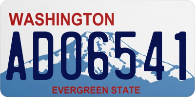 WA license plate ADO6541