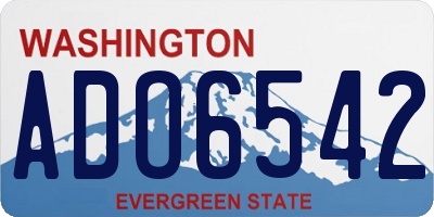 WA license plate ADO6542