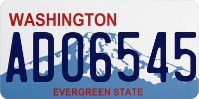 WA license plate ADO6545