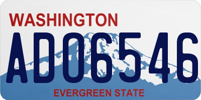 WA license plate ADO6546