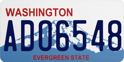 WA license plate ADO6548