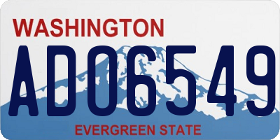 WA license plate ADO6549