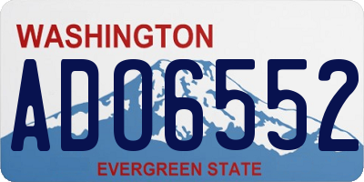 WA license plate ADO6552
