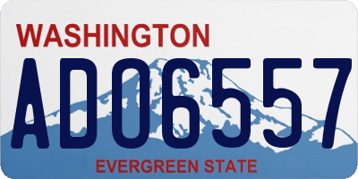 WA license plate ADO6557