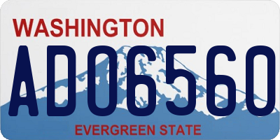 WA license plate ADO6560