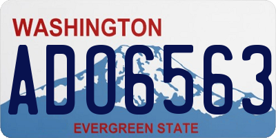 WA license plate ADO6563