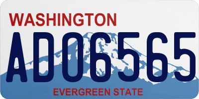 WA license plate ADO6565