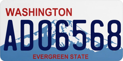 WA license plate ADO6568